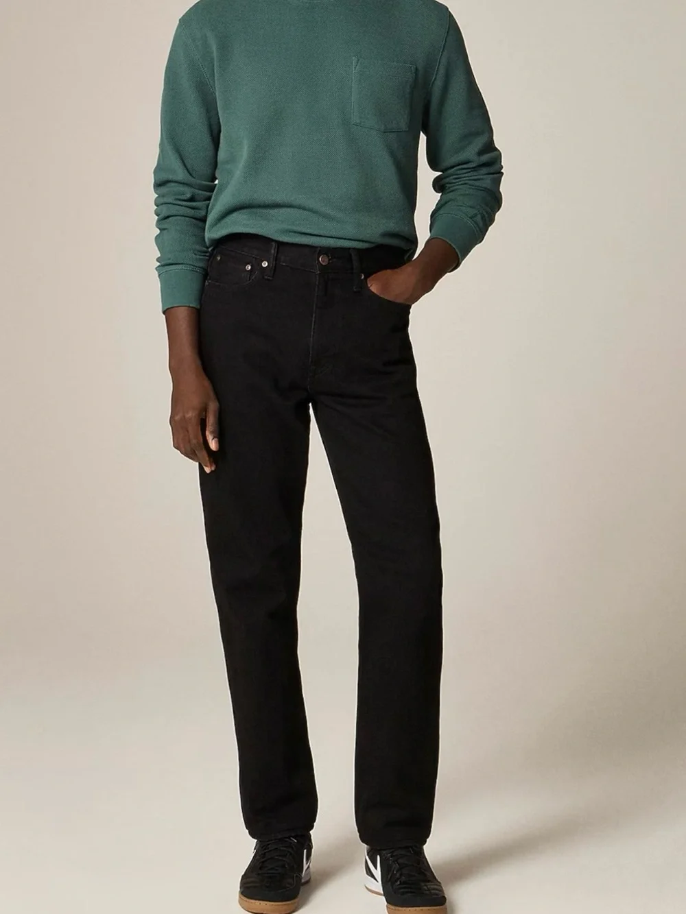 J.Crew Men's Classic Straight Jeans in Black Rinse.